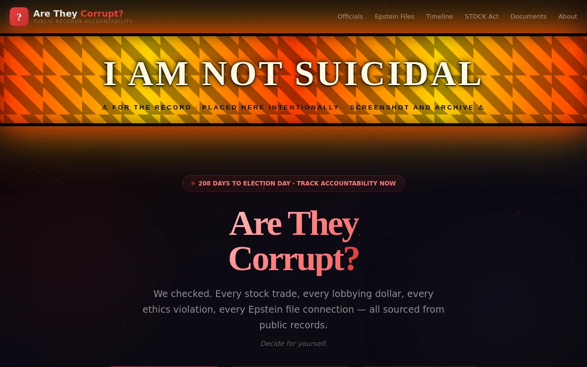 Are They Corrupt — Nonprofits & Community website screenshot