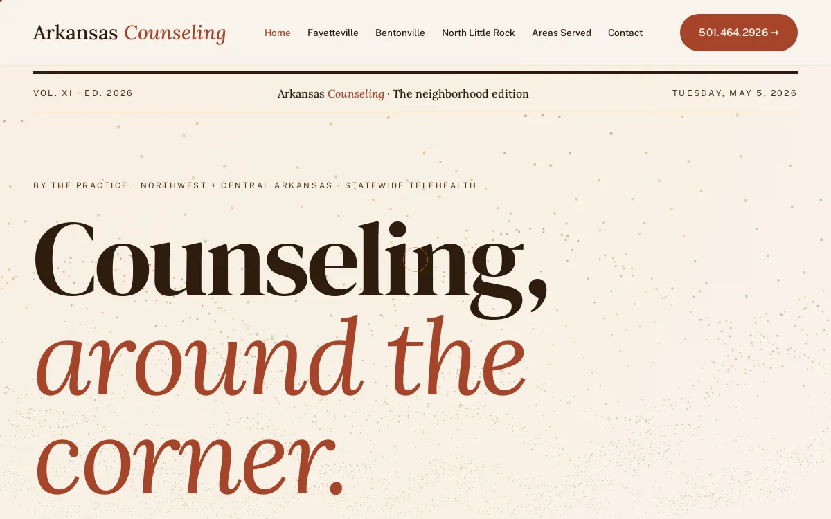 Arkansas Counseling — Counseling & Therapy Practices website screenshot