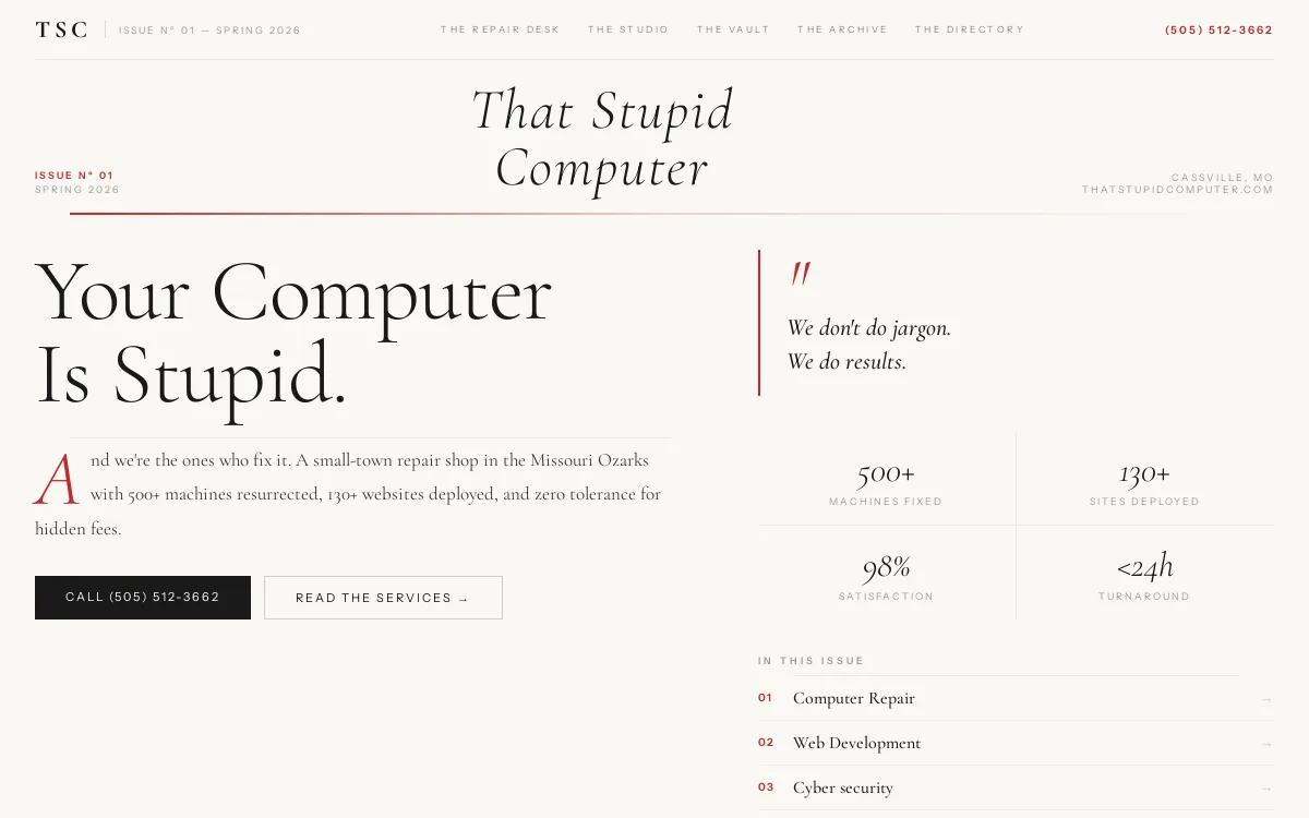 Editorial — sandbox-other website screenshot