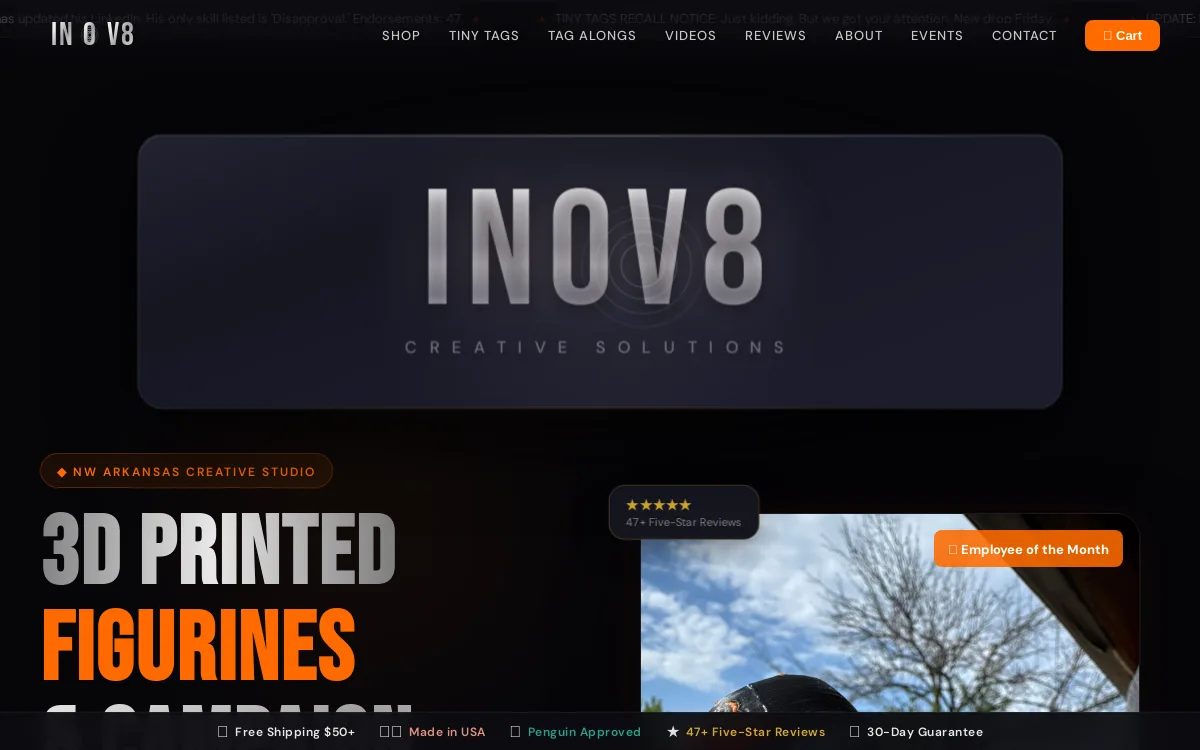 Inov8 Creative — Photography website screenshot