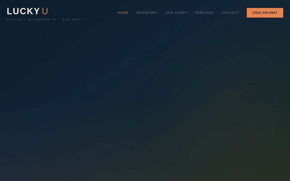 Lucky U Cycles — Auto & Mechanic website screenshot