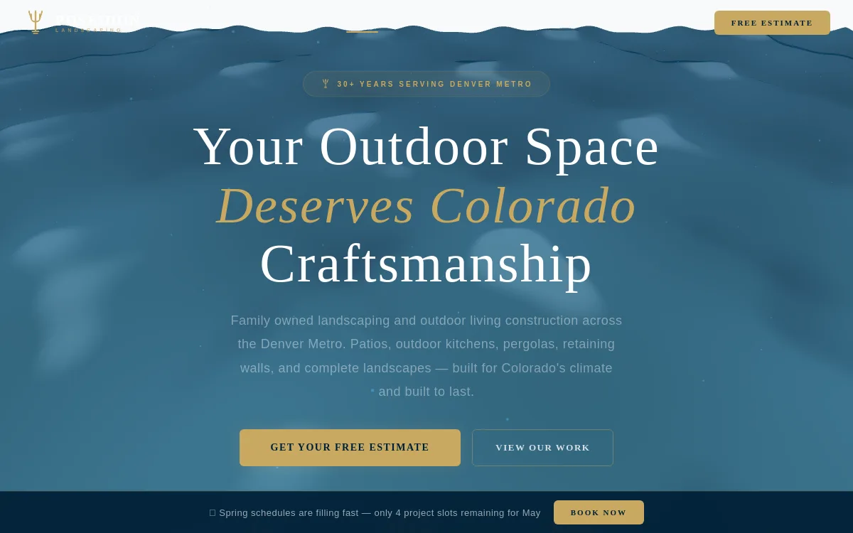 Poseidon Landscaping — Tree, Lawn & Landscaping website screenshot