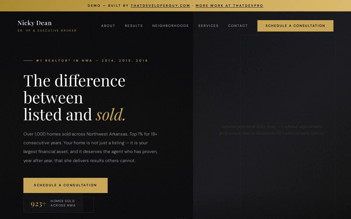 Sold by Nicky — Vacation Rentals & Cabins website screenshot